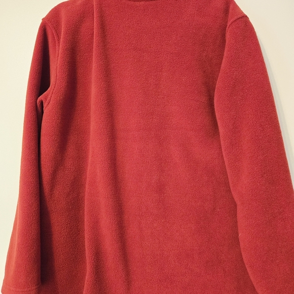 Vtg 90's Disney Store Large Winnie The Pooh Snowflake Fleece Fringe Hem Jacket - Picture 3 of 7